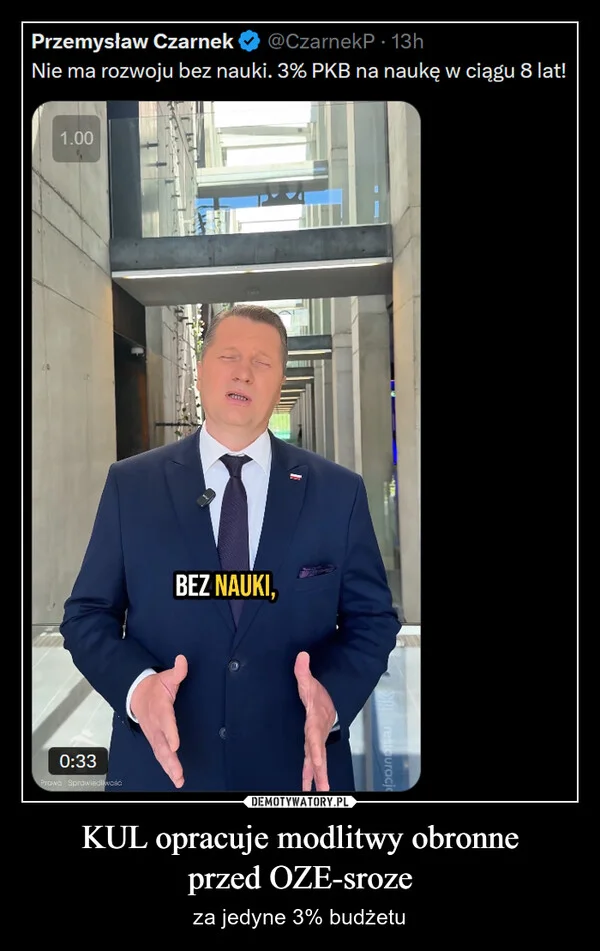 
    KUL opracuje modlitwy obronne przed OZE-sroze