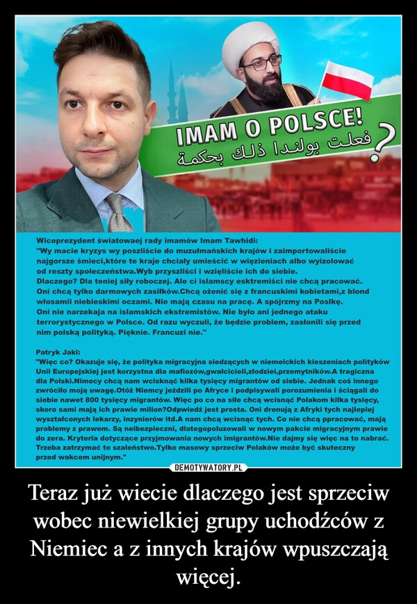 
    Teraz już wiecie dlaczego jest sprzeciw wobec niewielkiej grupy uchodźców z Niemiec a z innych krajów wpuszczają więcej.