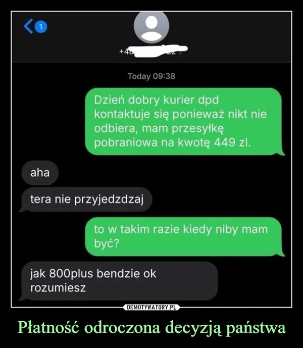 
    Płatność odroczona decyzją państwa