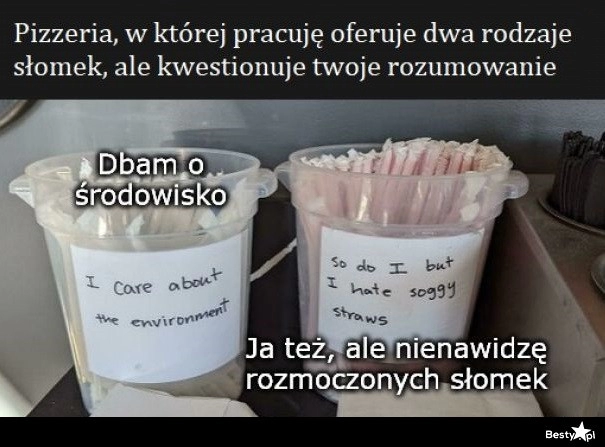 
    Dwa rodzaje słomek 