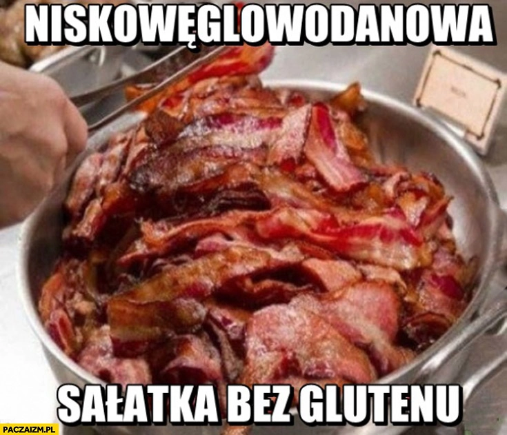 
    Niskowęglowodanowa sałatka bez glutenu samo mięso