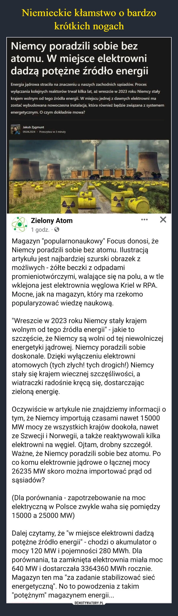 
    Niemieckie kłamstwo o bardzo krótkich nogach