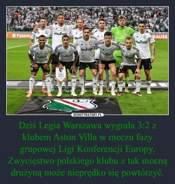 
    Dziś Legia Warszawa wygrała 3:2 z klubem Aston Villa w meczu fazy grupowej Ligi Konferencji Europy. Zwycięstwo polskiego klubu z tak mocną drużyną może nieprędko się powtórzyć.