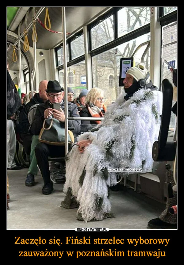 
    Zaczęło się. Fiński strzelec wyborowy zauważony w poznańskim tramwaju