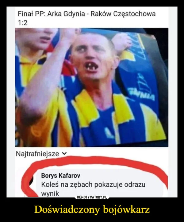 
    Doświadczony bojówkarz