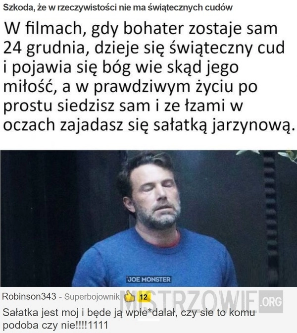 
    
			Szkoda, że w rzeczywistości nie ma świątecznych cudów					