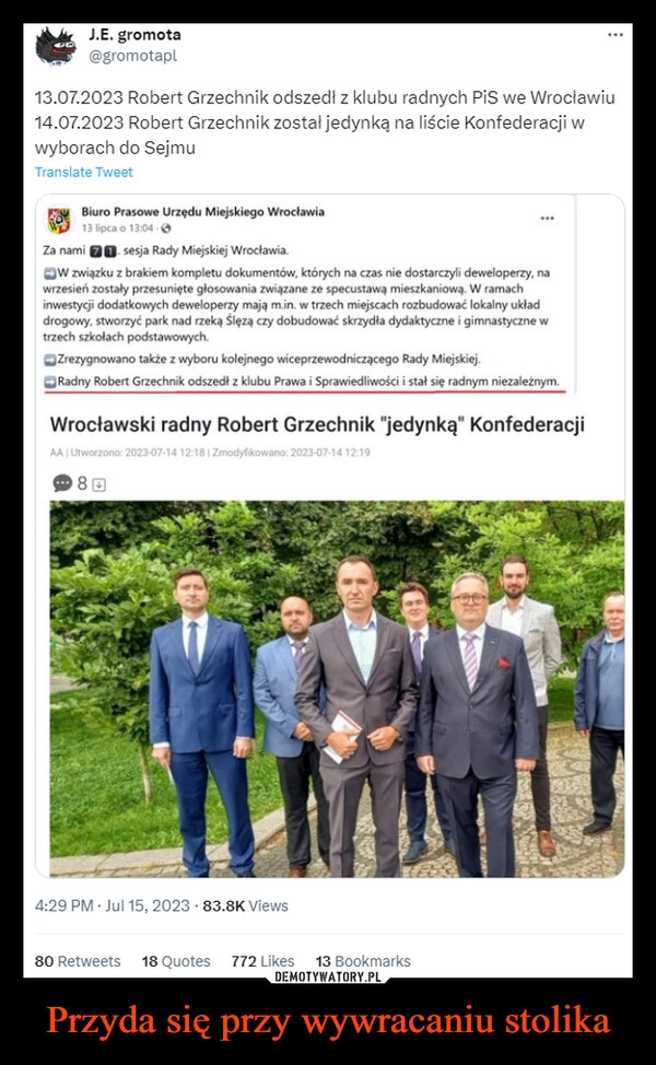 
    Przyda się przy wywracaniu stolika