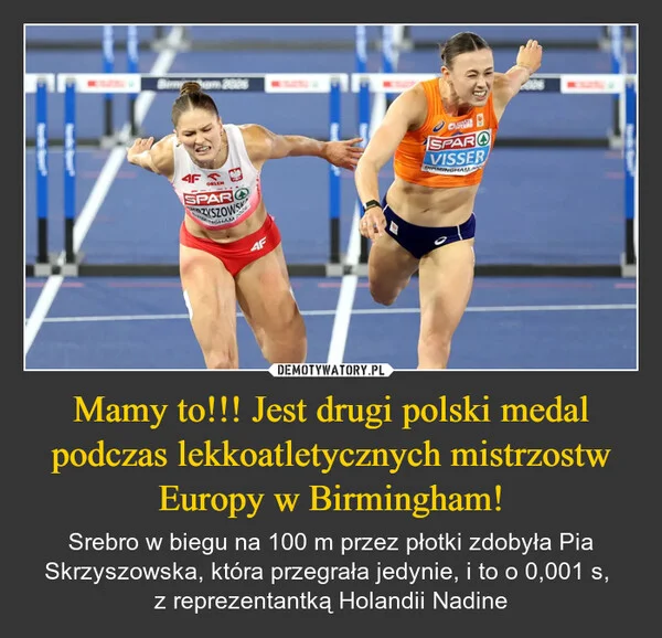 
    Mamy to!!! Jest drugi polski medal podczas lekkoatletycznych mistrzostw Europy w Birmingham!