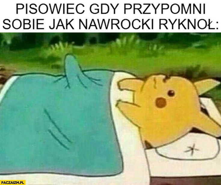 
    Pisowiec gdy przypomni sobie jak Nawrocki ryknął pikachu ze wzwodem