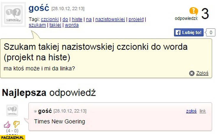 
    Szukam nazistowskiej czcionki do Worda Times New Goering