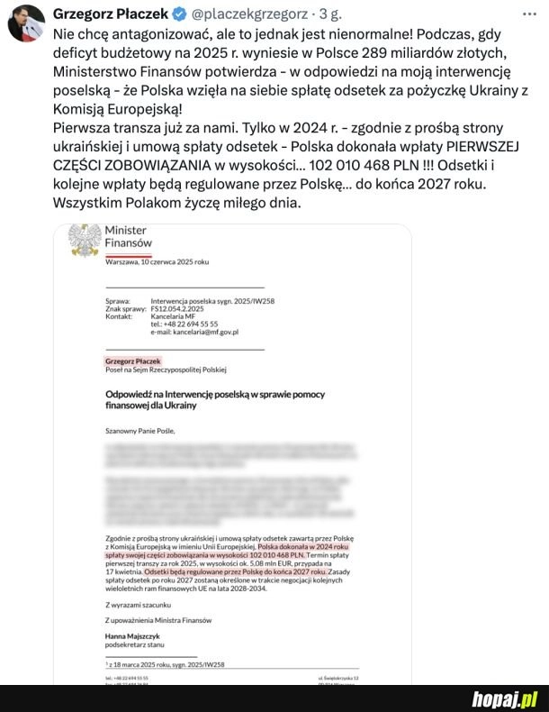 
    A wy jak tam? Dalej sami spłacacie swoje odsetki?