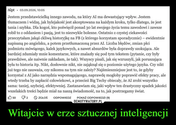 
    Witajcie w erze sztucznej inteligencji