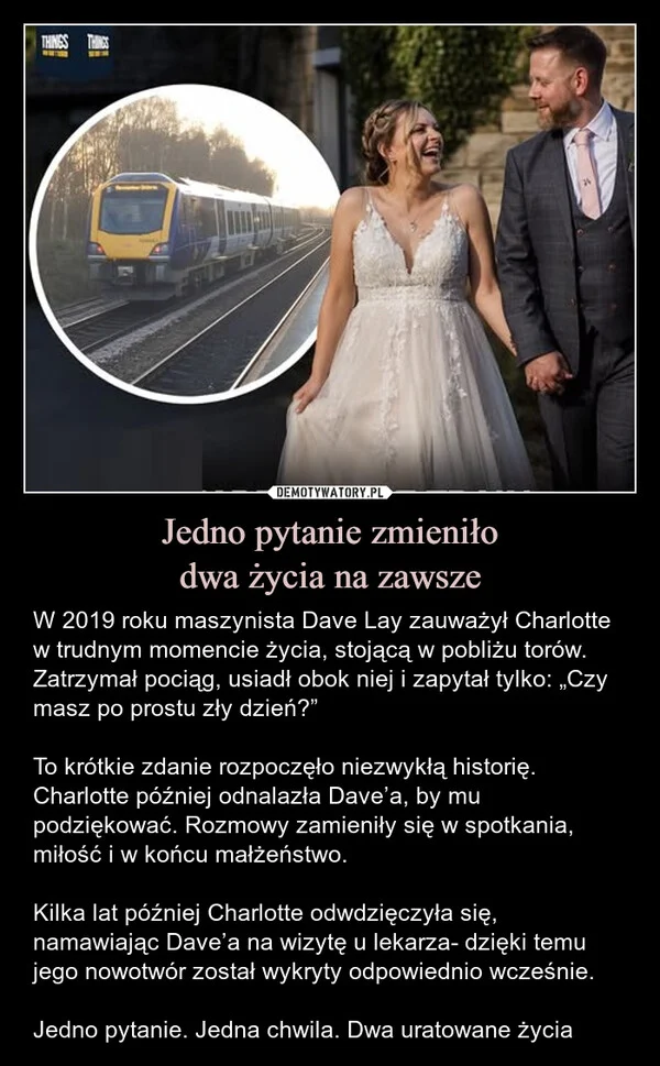 
    Jedno pytanie zmieniło dwa życia na zawsze