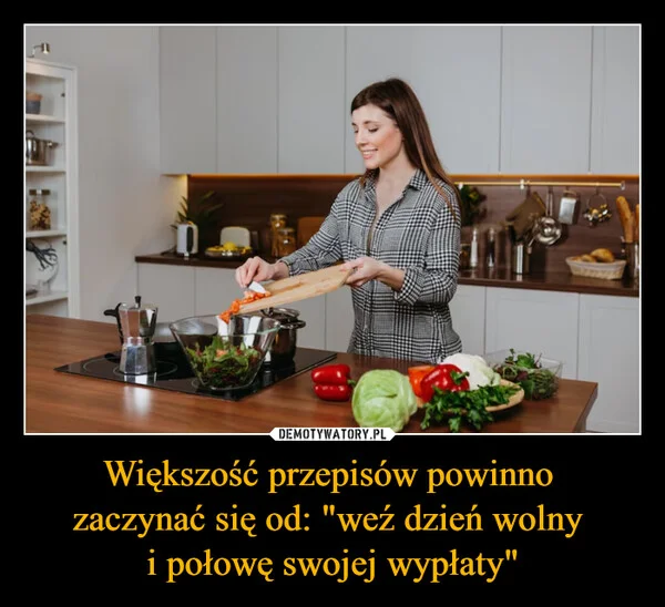 
    Większość przepisów powinno zaczynać się od: 