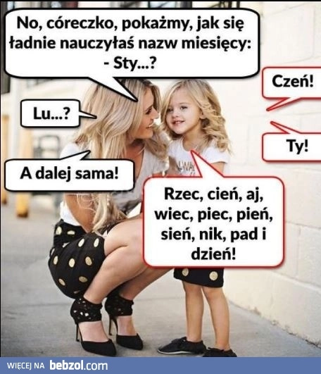 
    Nazwy miesięcy