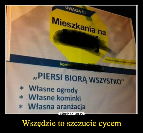
    Wszędzie to szczucie cycem