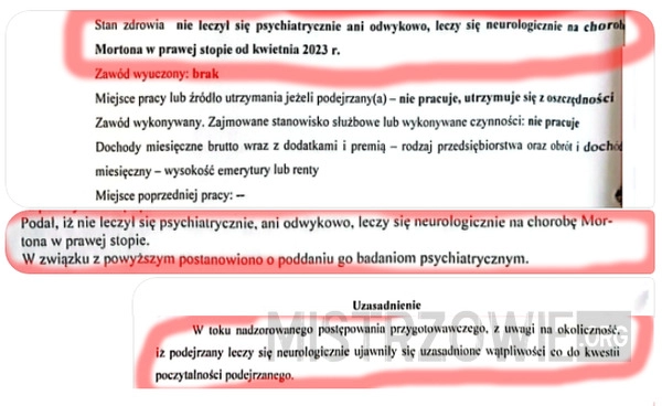 
    Psychiatryk za chorą nogę!