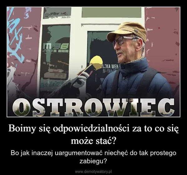 
    Boimy się odpowiedzialności za to co się może stać?