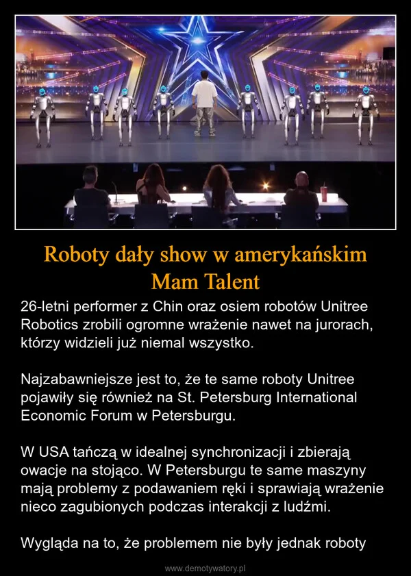Roboty dały show w amerykańskim Mam Talent