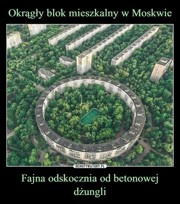 
    Okrągły blok mieszkalny w Moskwie Fajna odskocznia od betonowej dżungli