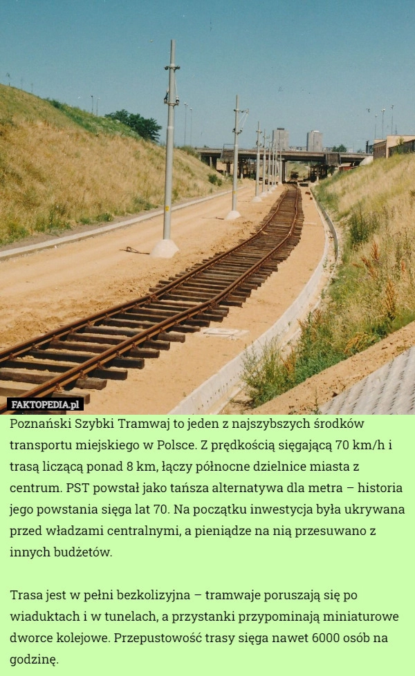 
    Poznański Szybki Tramwaj to jeden z najszybszych środków transportu miejskiego