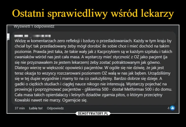 
    Ostatni sprawiedliwy wśród lekarzy