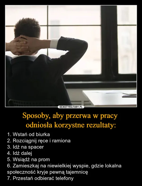 
    Sposoby, aby przerwa w pracy odniosła korzystne rezultaty: