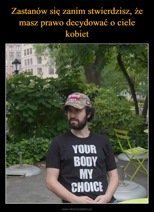 
    Zastanów się zanim stwierdzisz, że masz prawo decydować o ciele kobiet