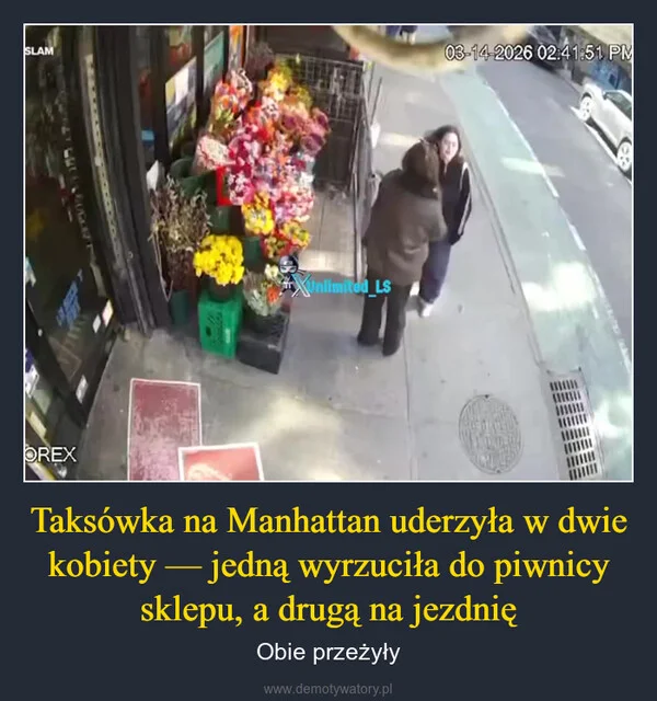
    Taksówka na Manhattan uderzyła w dwie kobiety — jedną wyrzuciła do piwnicy sklepu, a drugą na jezdnię