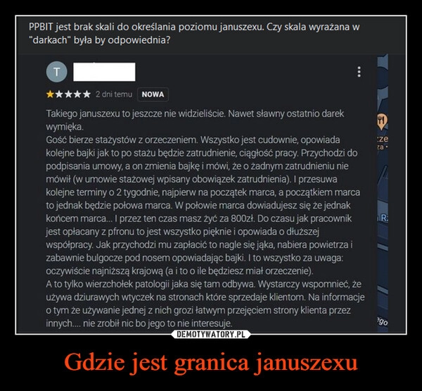 
    Gdzie jest granica januszexu