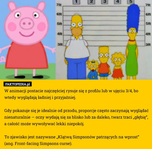 
    W animacji postacie najczęściej rysuje się z profilu lub w ujęciu 3/4, bo