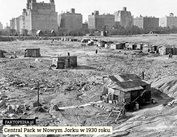 
    Central Park w Nowym Jorku w 1930 roku.