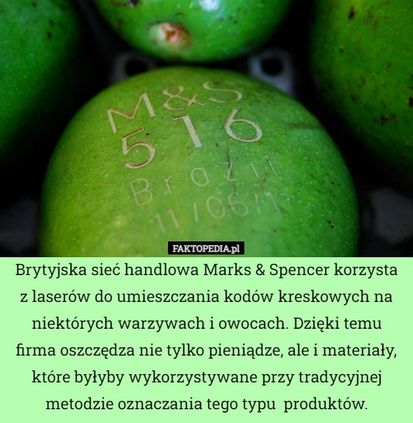 
    Brytyjska sieć handlowa Marks & Spencer korzysta z laserów do umieszczania