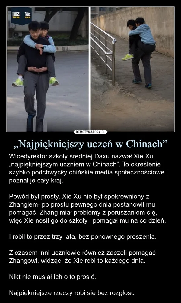 
    „Najpiękniejszy uczeń w Chinach”