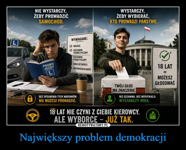 
    Największy problem demokracji