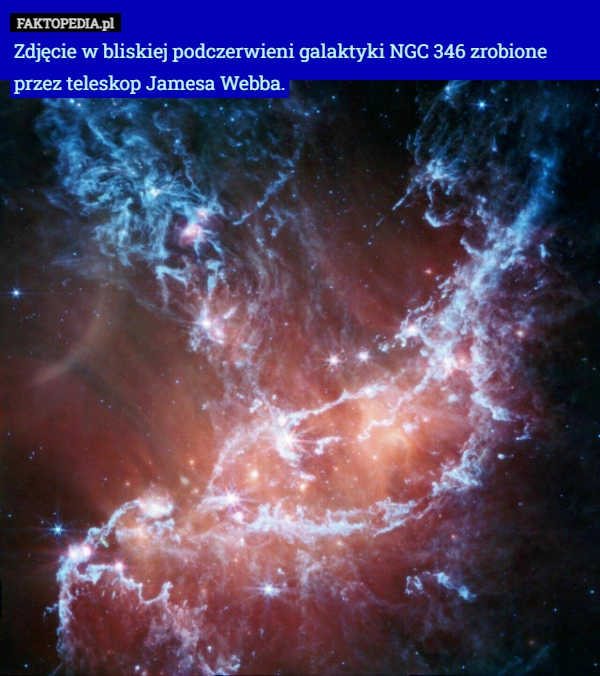 
    Zdjęcie w bliskiej podczerwieni galaktyki NGC 346 zrobione przez teleskop