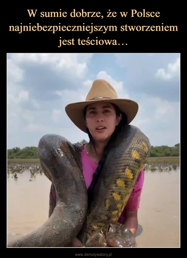 
    W sumie dobrze, że w Polsce najniebezpieczniejszym stworzeniem jest teściowa…