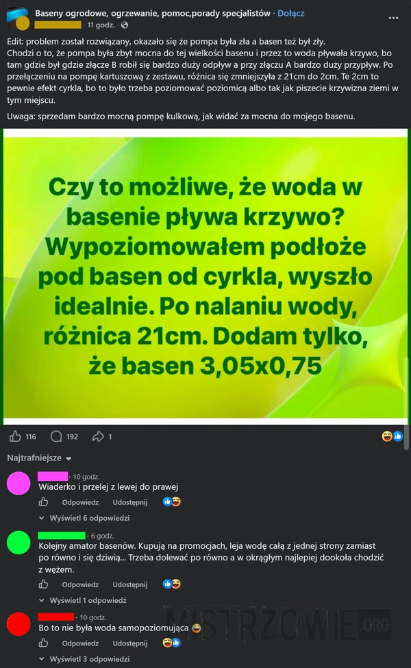 
    Bo to zła woda była