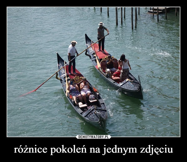 różnice pokoleń na jednym zdjęciu
