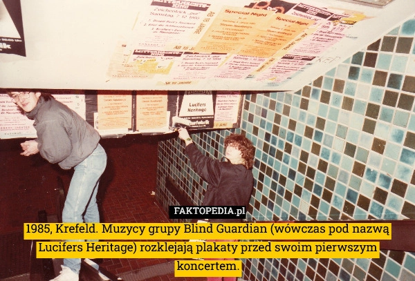 
    1985, Krefeld. Muzycy grupy Blind Guardian (wówczas pod nazwą Lucifers Heritage)