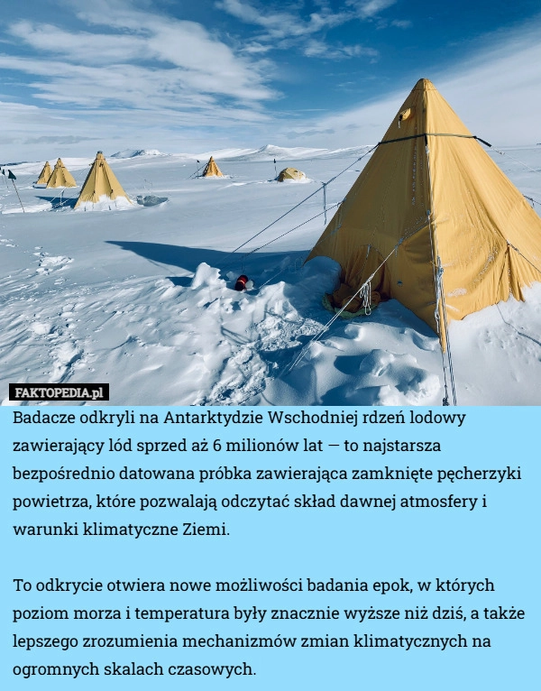 
    Badacze odkryli na Antarktydzie Wschodniej rdzeń lodowy zawierający lód