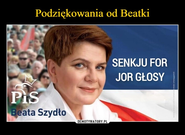 
    Podziękowania od Beatki