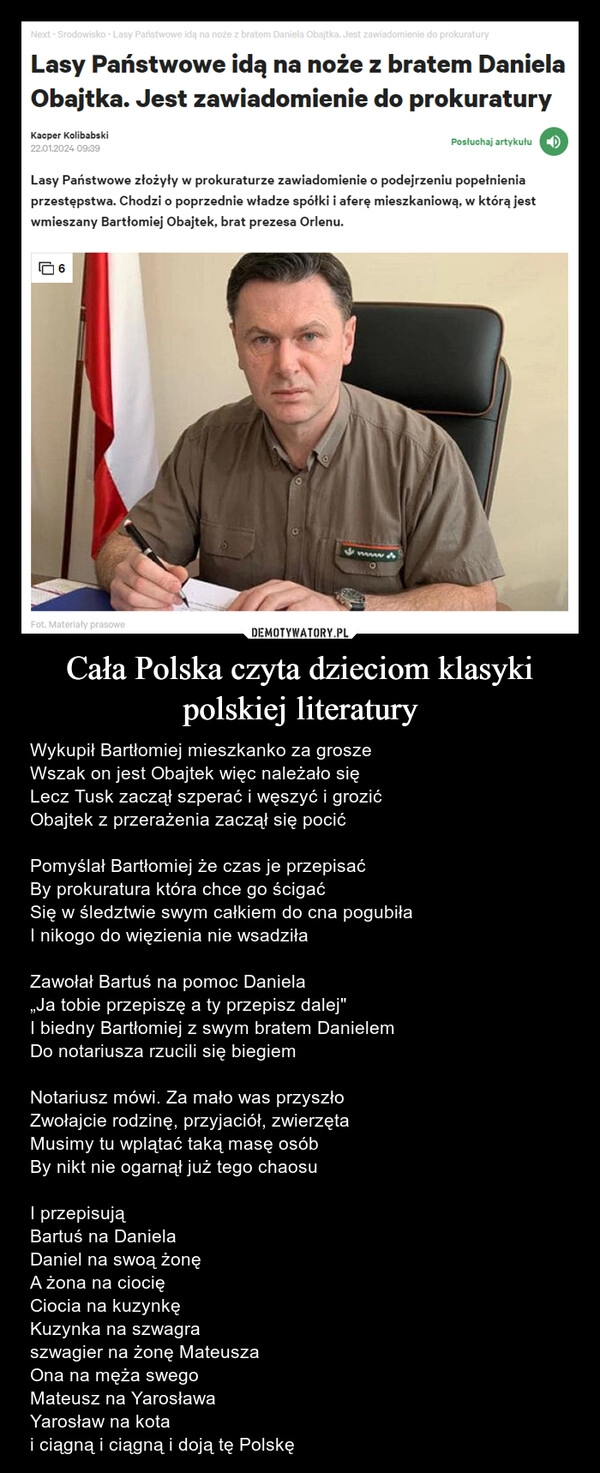 
    Cała Polska czyta dzieciom klasyki polskiej literatury