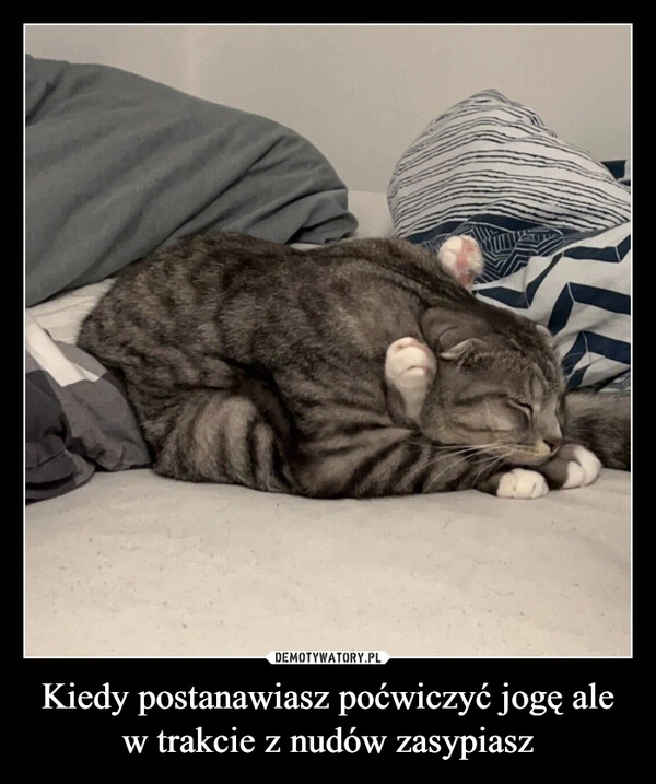 
    Kiedy postanawiasz poćwiczyć jogę ale w trakcie z nudów zasypiasz