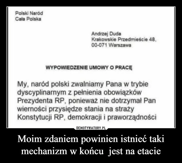 
    Moim zdaniem powinien istnieć taki mechanizm w końcu  jest na etacie