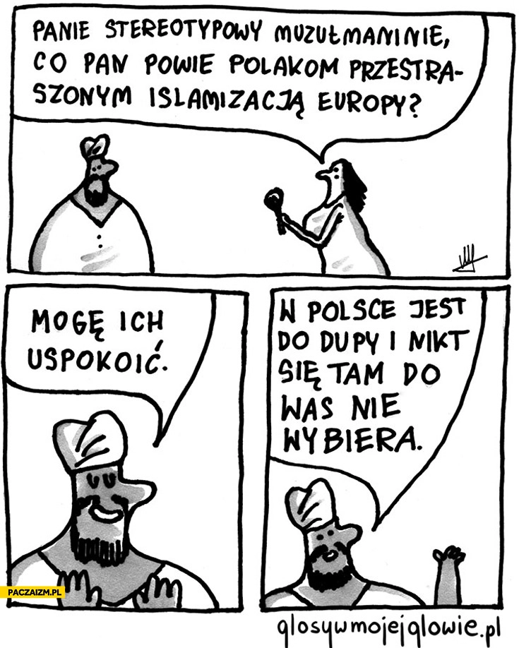 
    Islamizacja Europy w Polsce jest do dupy i nikt się tam nie wybiera