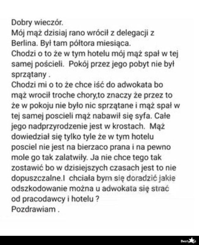 
    Powrót męża z delegacji 