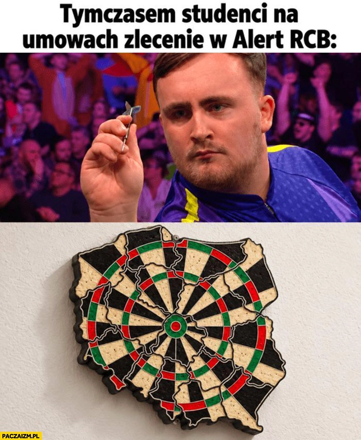 Tymczasem studenci na umowach zlecenie w alert RCB rzutki mapa polski