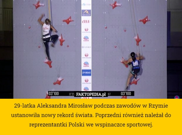 
    29-latka Aleksandra Mirosław podczas zawodów w Rzymie ustanowiła nowy rekord