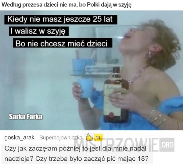 
    
			Według prezesa dzieci nie ma, bo Polki dają w szyję					